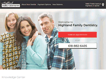 Tablet Screenshot of highlandilfamilydentistry.com